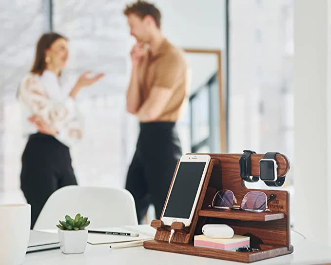Eleganter Schreibtischorganizer mit Handyhalter – Ordnung leicht gemacht
