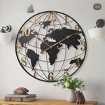 Weltkarte Wanduhr mit stilvollem Design
