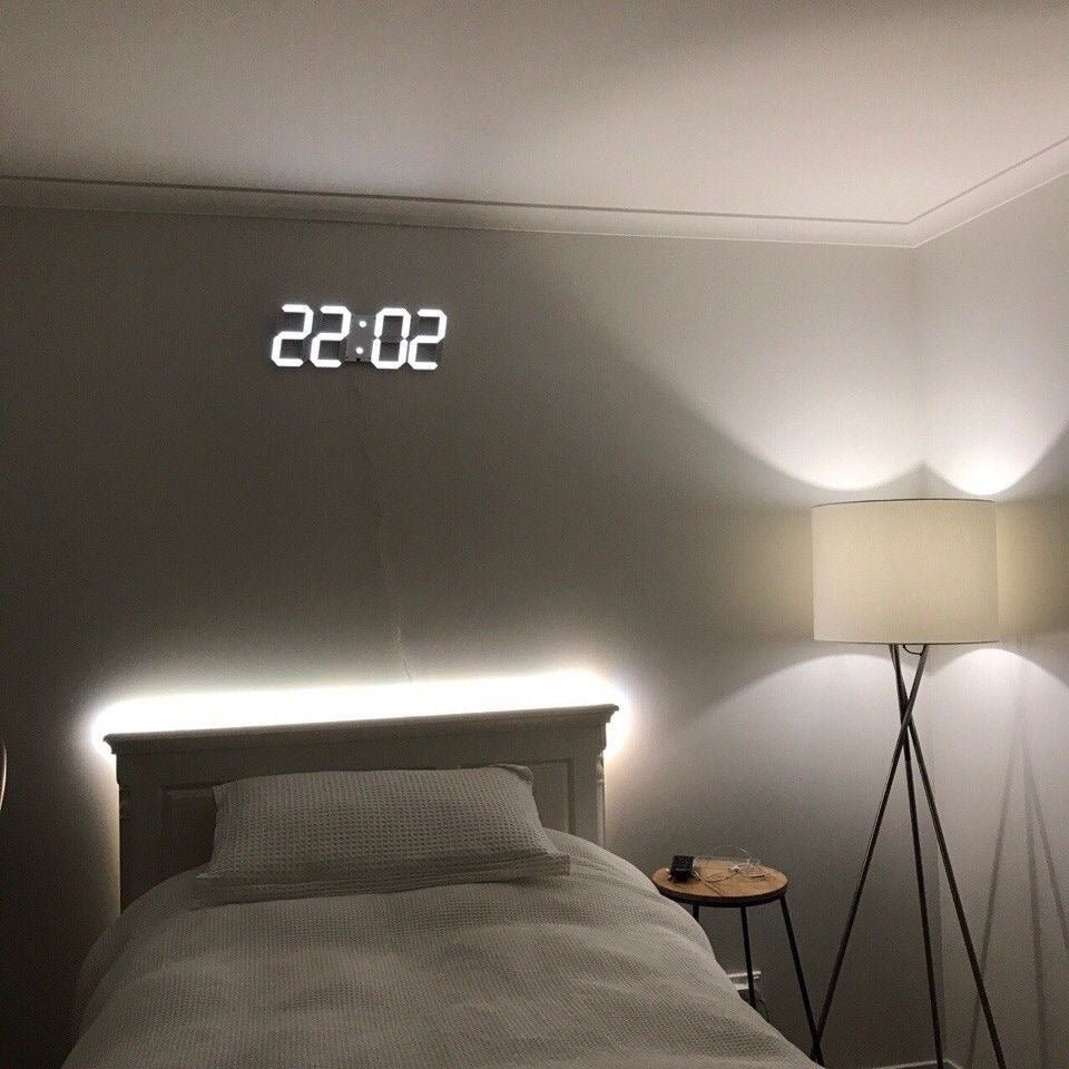 Modern 3D LED Wall Clock – Stylish Design with Dimmer Function