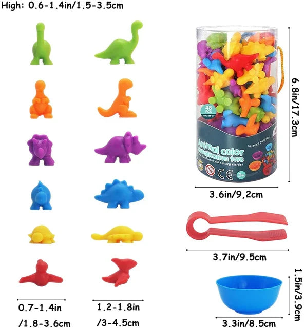 Buntes Sortierspiel nach Montessori-Prinzipien