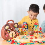 Werkzeugkiste für Kinder – Elektrischer Spielschraubendreher enthalten