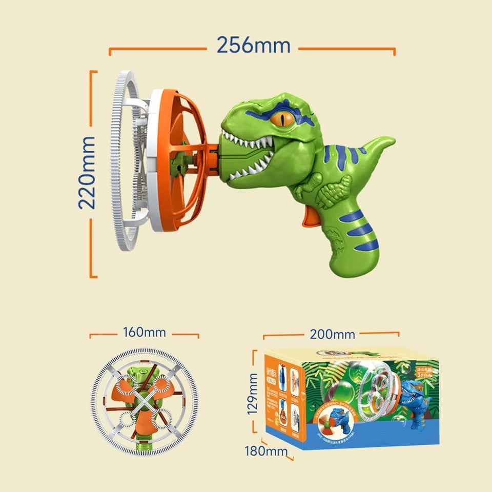 Seifenblasenkanone im Dino-Design