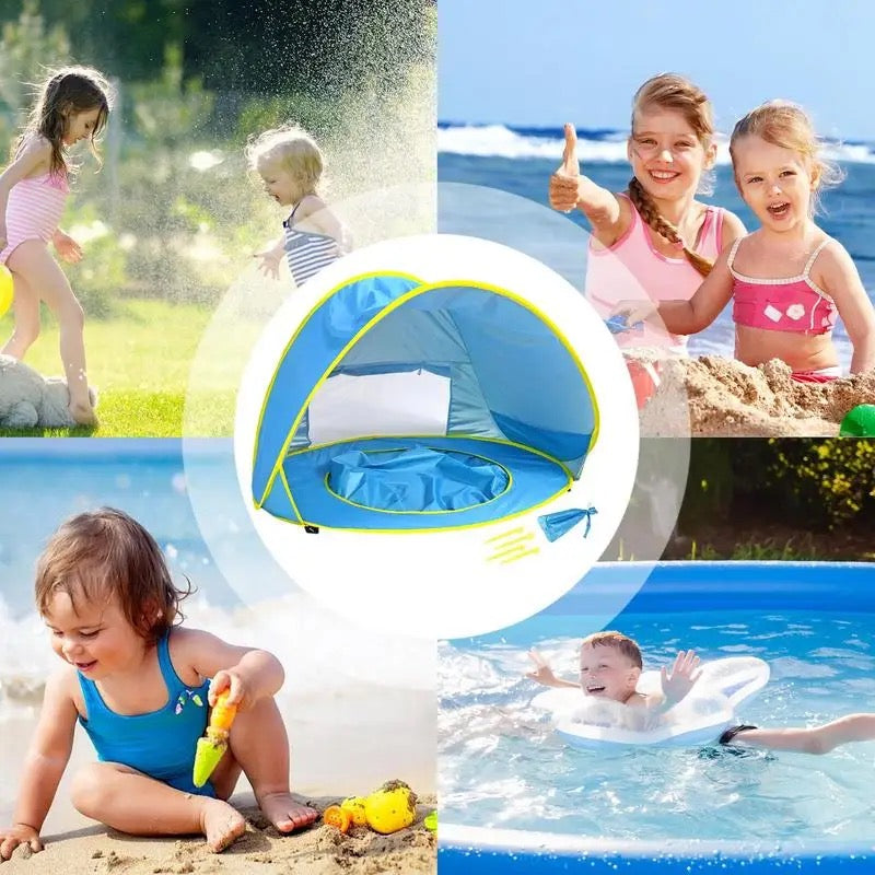 Zelt für den Strand mit integriertem Pool