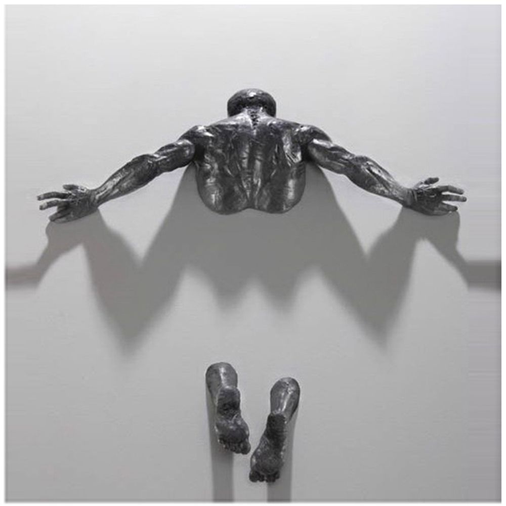Kreative Wandkunst: 3D Skulptur aus Harz mit Kletterer