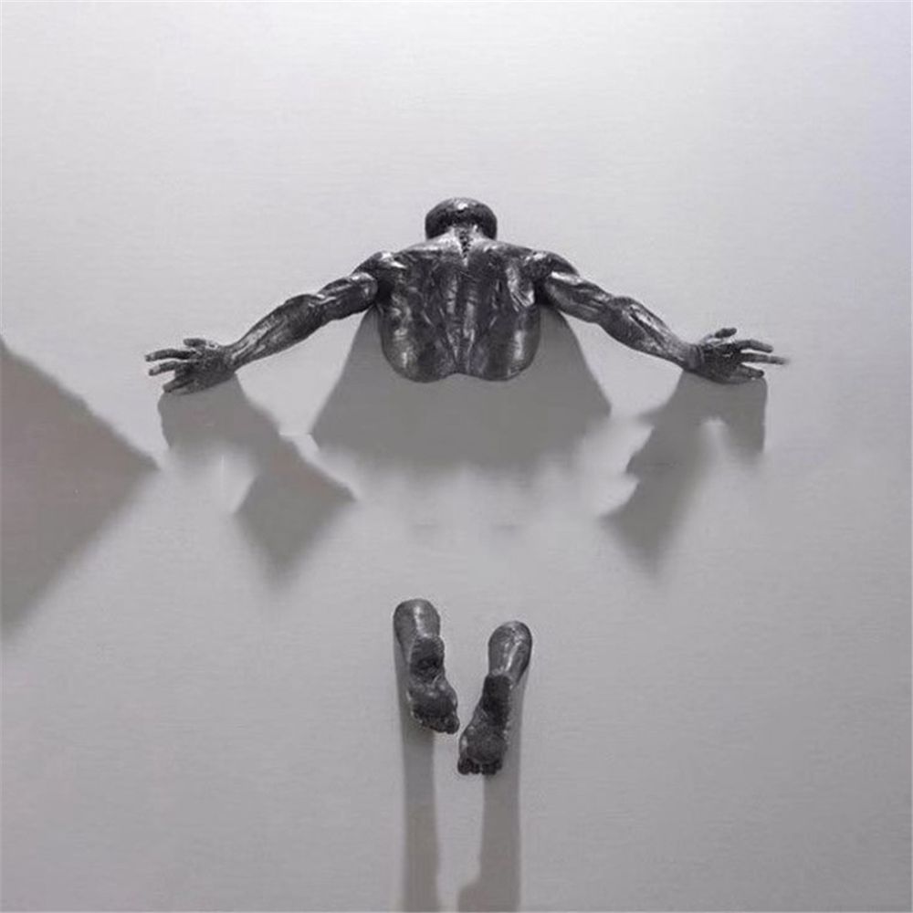 Kreative Wandkunst: 3D Skulptur aus Harz mit Kletterer