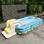 Inflatable Round Pool with Slide for Children