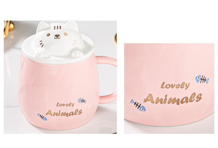 Katzenliebhaber | Kleine Tasse mit Katzenkopf-Design