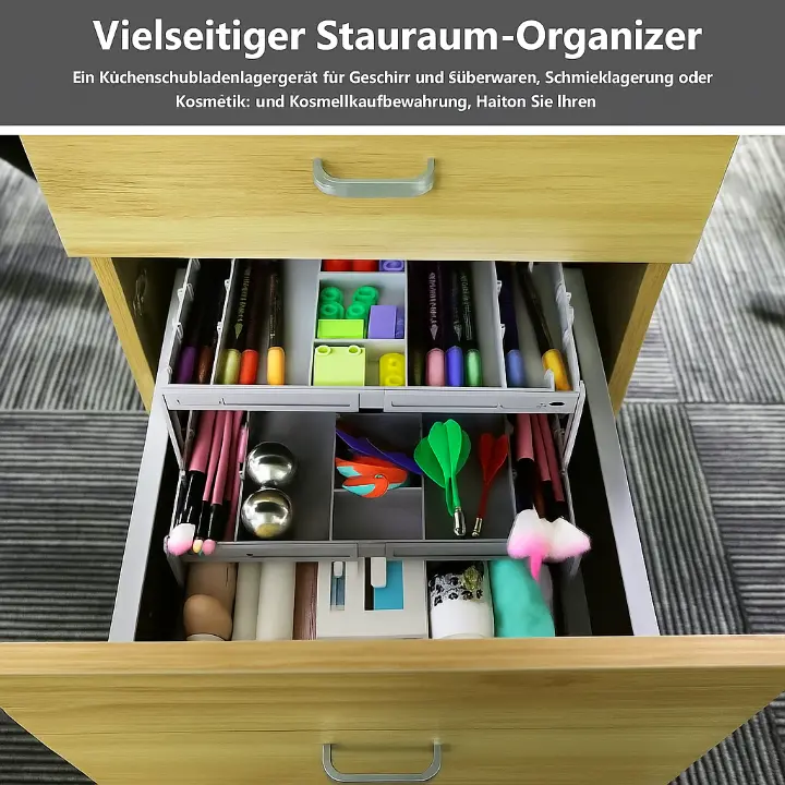 Platzsparender 3-stufiger Schubladenorganizer – Flexibel und Praktisch