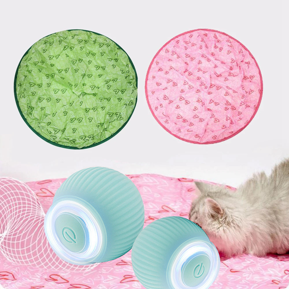 Interaktiver Spielball für Katzen mit Musik und LED