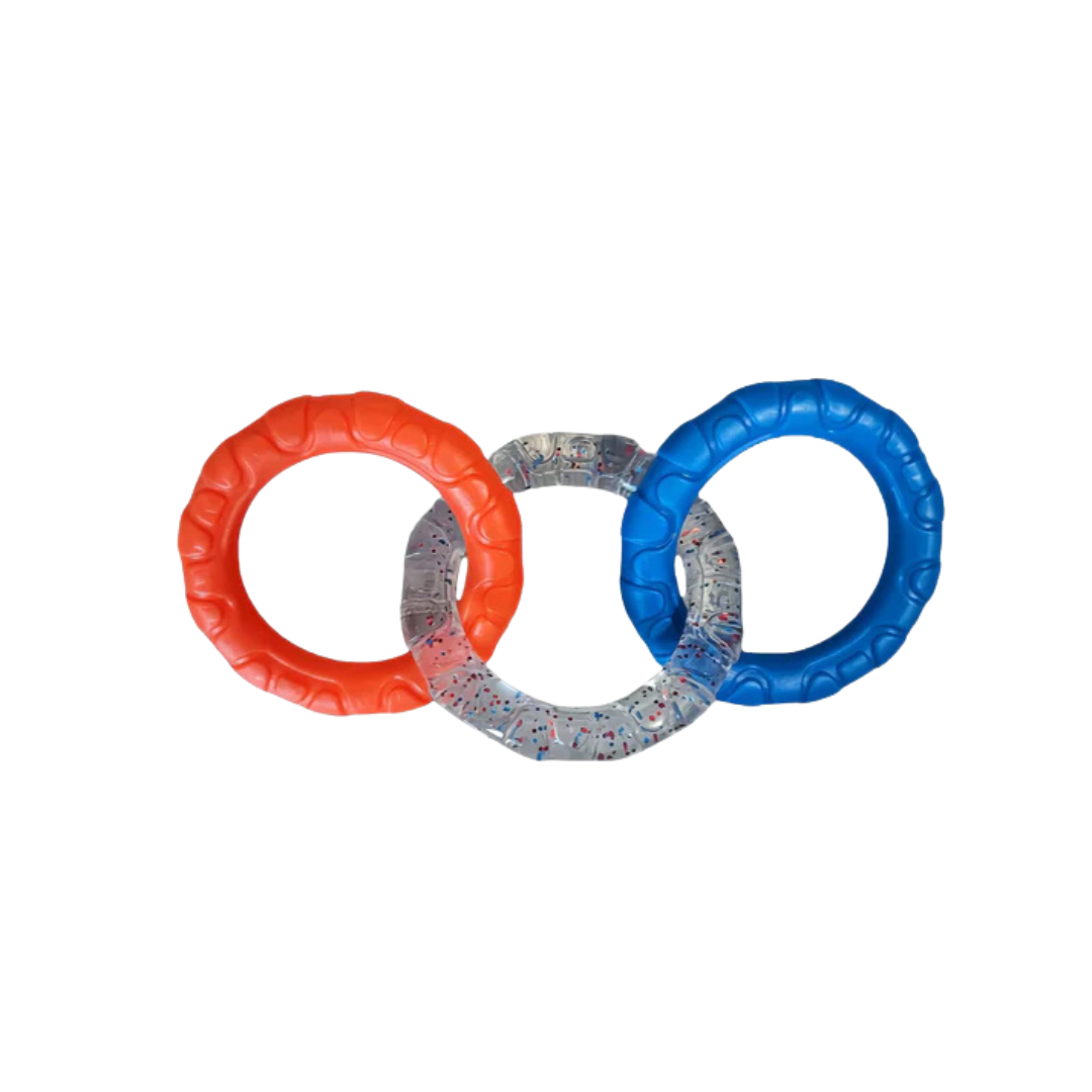 Robustes 3-Ring-Kauspielzeug für Hunde – langlebig und sicher