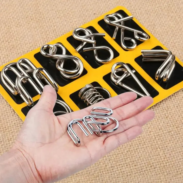 Fascinierendes Metall-Puzzle Set – Ideal für Feiertage und Spielabende, 8-teilig