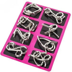 Fascinierendes Metall-Puzzle Set – Ideal für Feiertage und Spielabende, 8-teilig