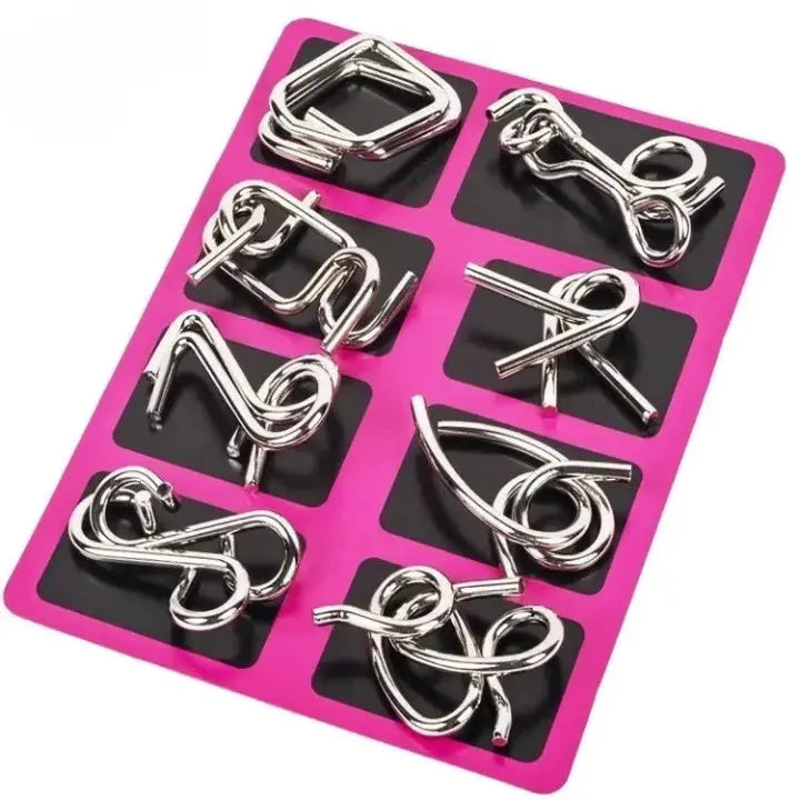 Fascinierendes Metall-Puzzle Set – Ideal für Feiertage und Spielabende, 8-teilig