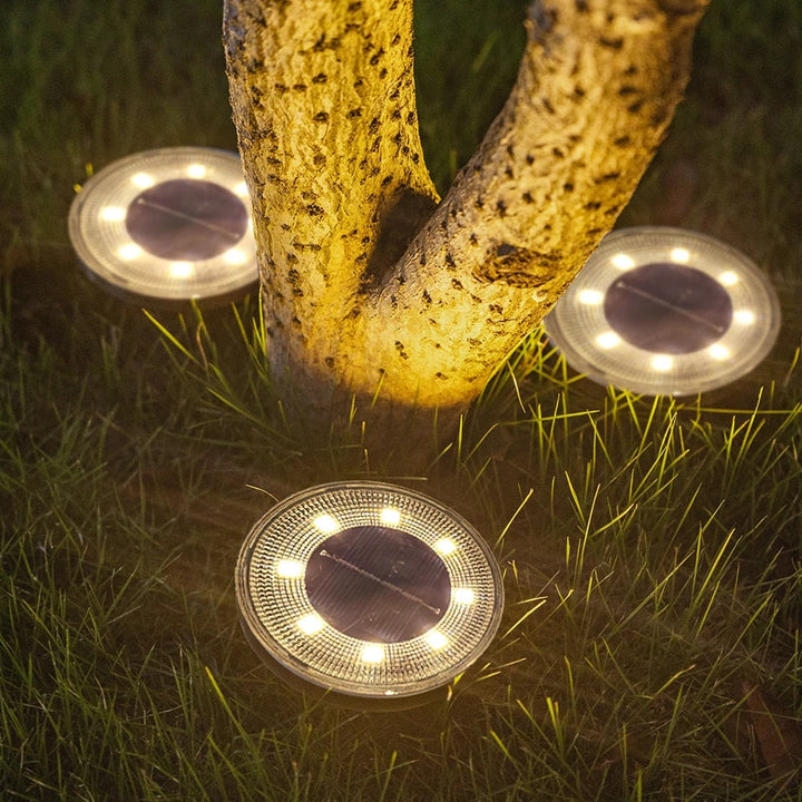 Solarbetriebene Gartenbodenleuchten – Wetterfest, 4er Set