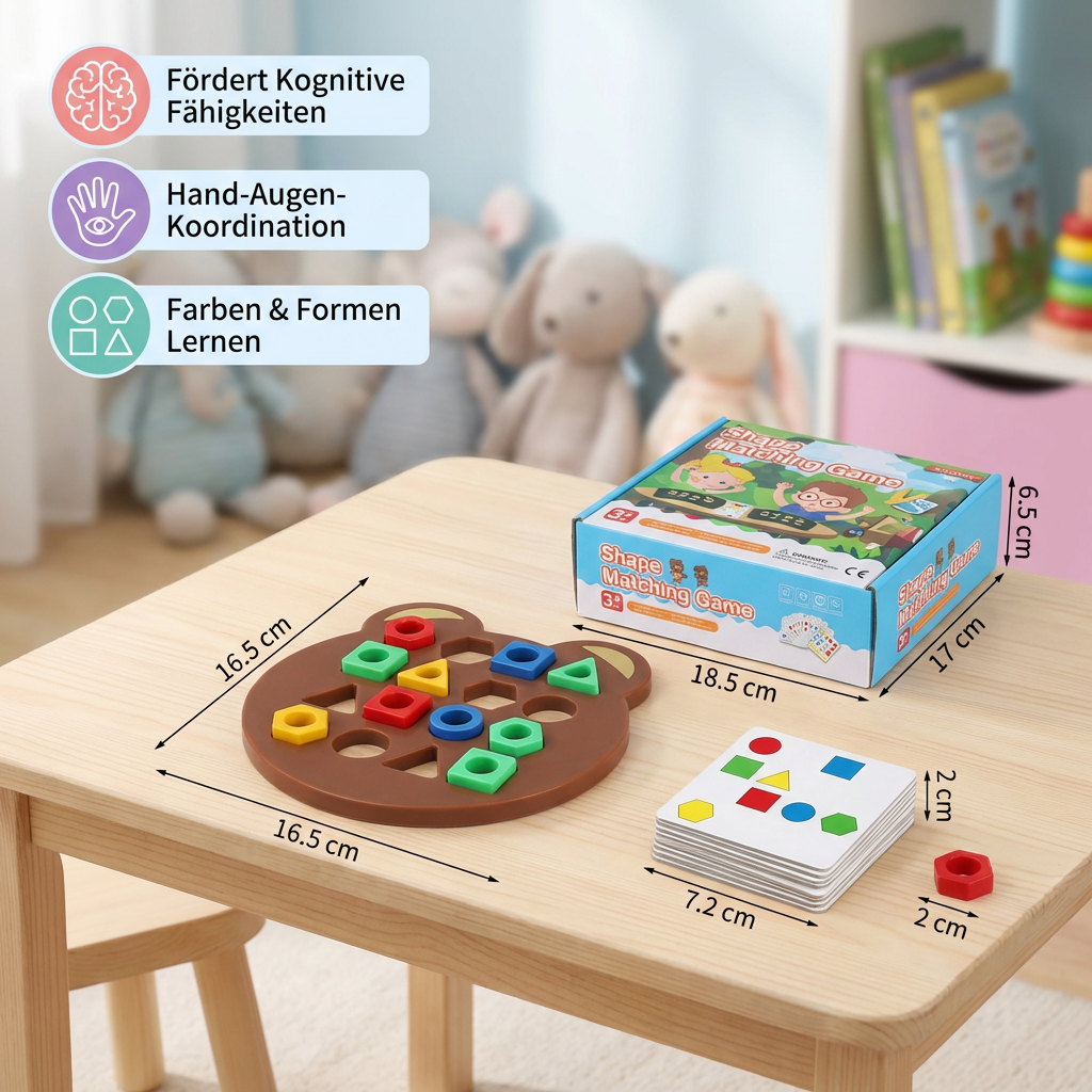 Kreatives Lernspielzeug für Kinder – Farb- und Formen-Erkennungsspiel