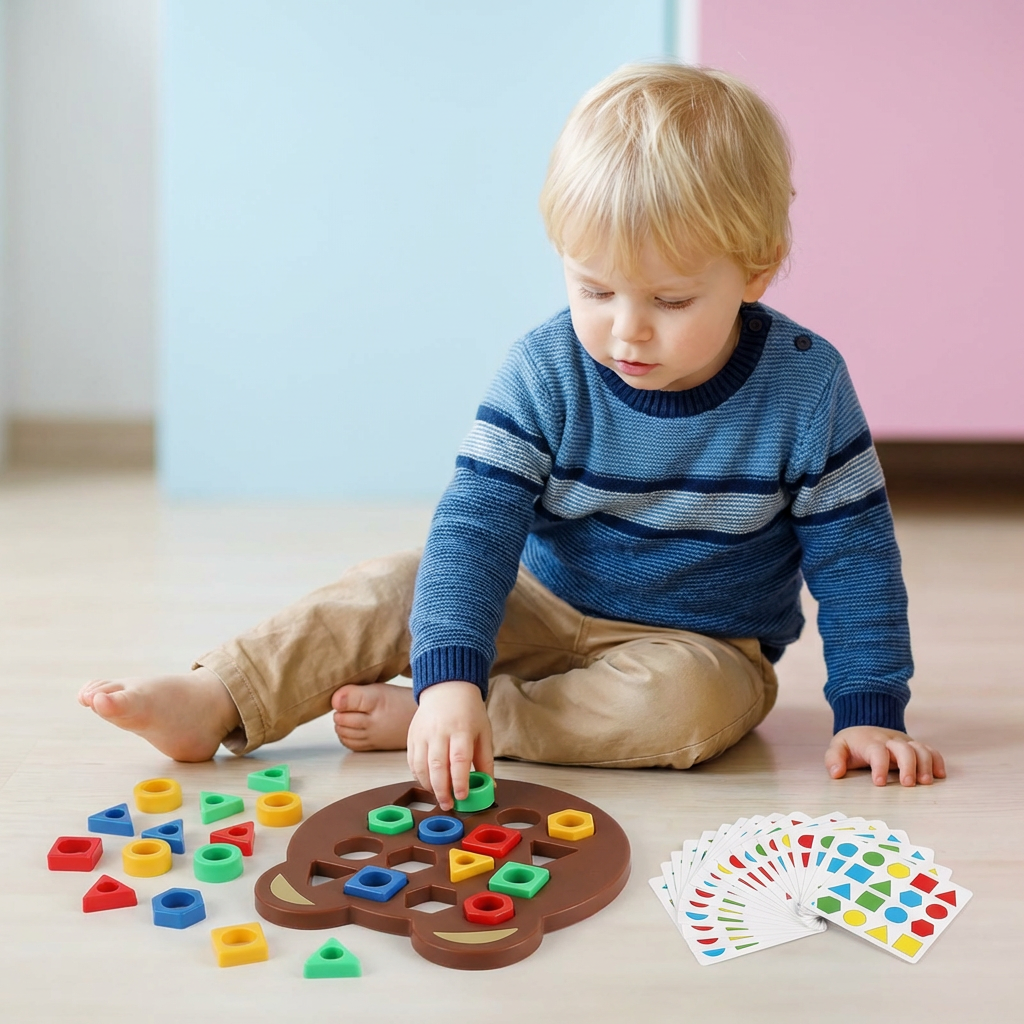 Kreatives Lernspielzeug für Kinder – Farb- und Formen-Erkennungsspiel