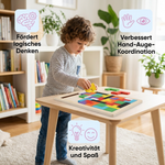 Montessori Lernspiel für Kinder – Buntes Holz Tangram Puzzle