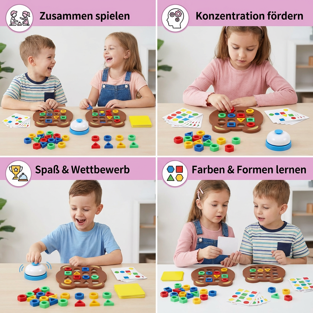 Kreatives Lernspielzeug für Kinder – Farb- und Formen-Erkennungsspiel