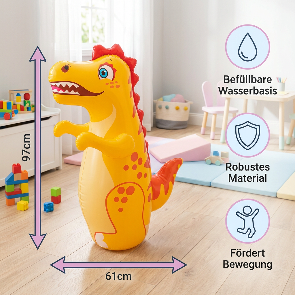 Tierdesign Aufblasbarer Boxsack für Kinder mit Wasserfüllung