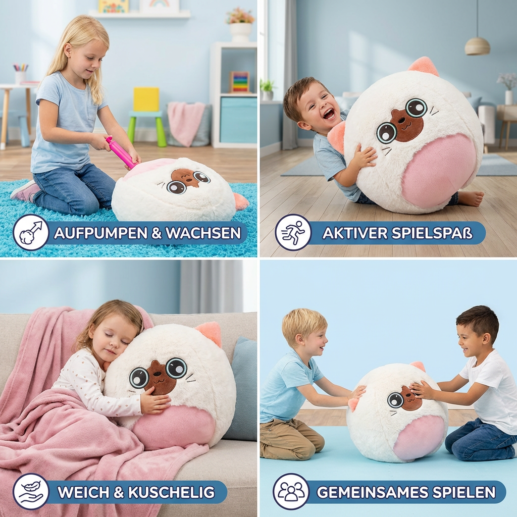 Plüsch Hüpf-Tier zum Spielen – Aufblasbares Kinderspielzeug