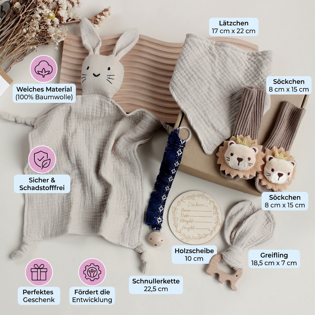 Set mit 6 Teilen für Neugeborene – Erstausstattung für Babys