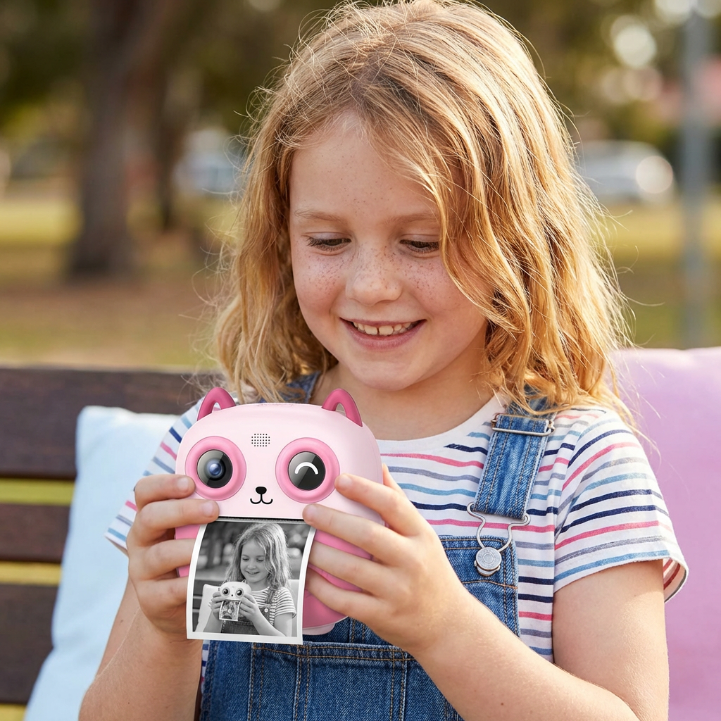 Mini Digitalkamera für Kinder – Sofortbildkamera mit HD-Drucker