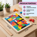 Montessori Lernspiel für Kinder – Buntes Holz Tangram Puzzle