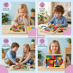 Montessori Lernspiel für Kinder – Buntes Holz Tangram Puzzle