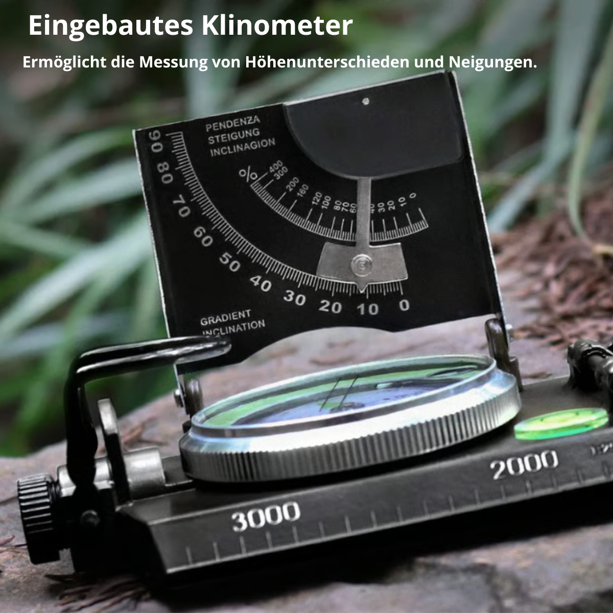 Robuster Navigationskompass mit Neigungsmesser – Präzise Orientierung für jedes Abenteuer