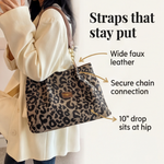 Elegante Leopardentäschchen mit Goldkette