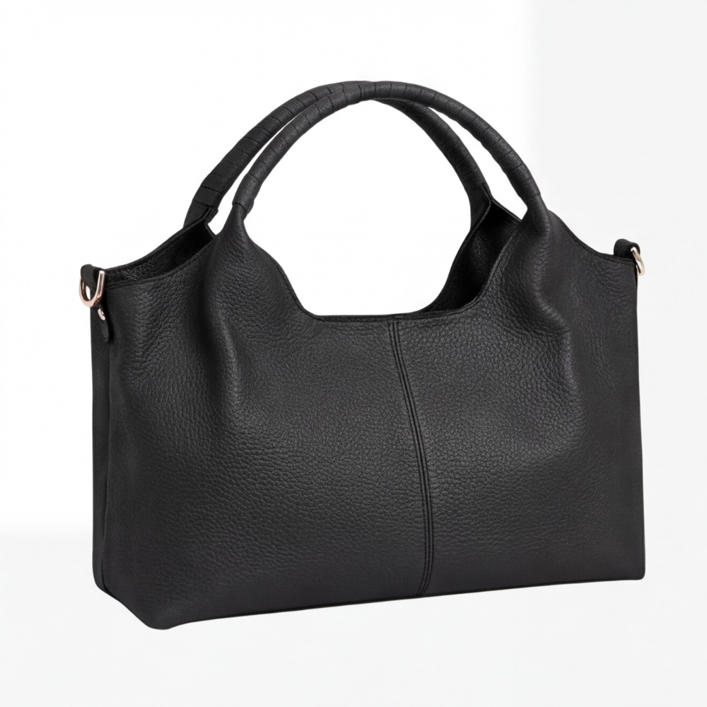 Elegante Hobo-Tasche aus weichem Kunstleder mit Fächern