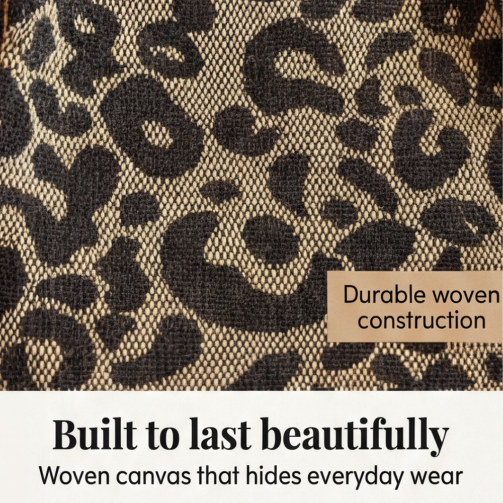 Elegante Leopardentäschchen mit Goldkette