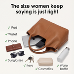 Elegante Hobo-Tasche aus weichem Kunstleder mit Fächern
