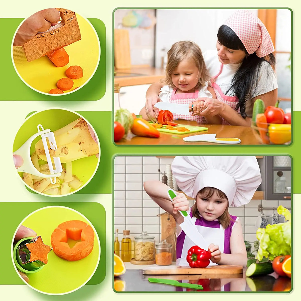 Kids' Cooking Set - Safe Kitchen Experience for Little Chefs