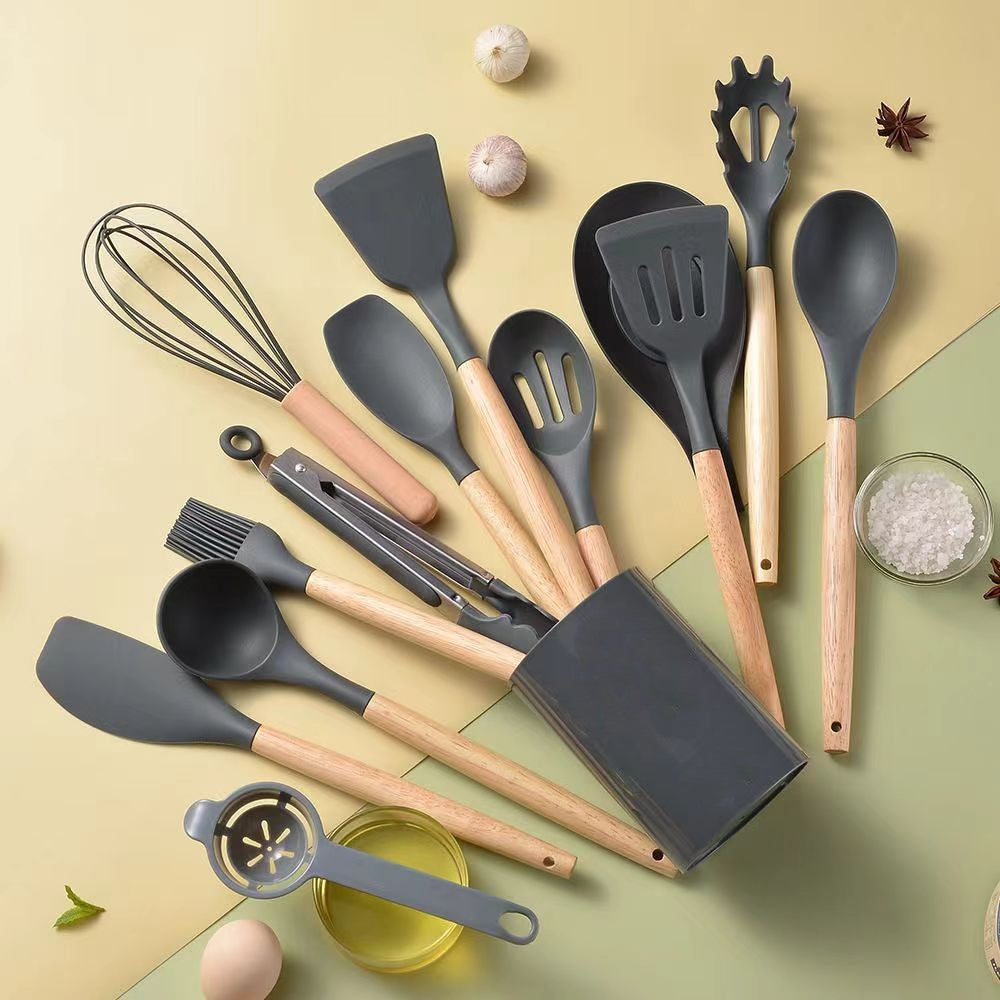 12-teiliges Premium Küchenhelfer-Set aus Edelstahl und Silikon