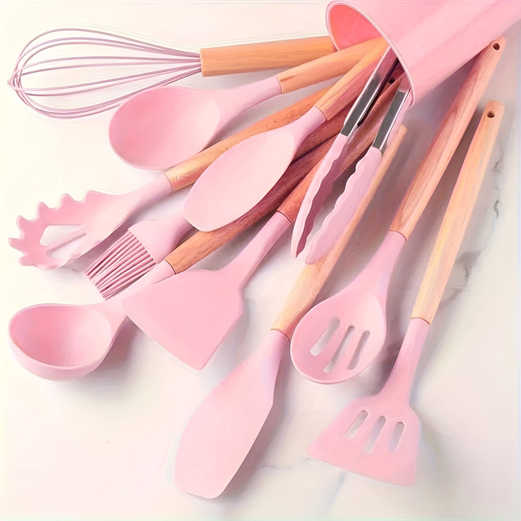 12-teiliges Premium Küchenhelfer-Set aus Edelstahl und Silikon