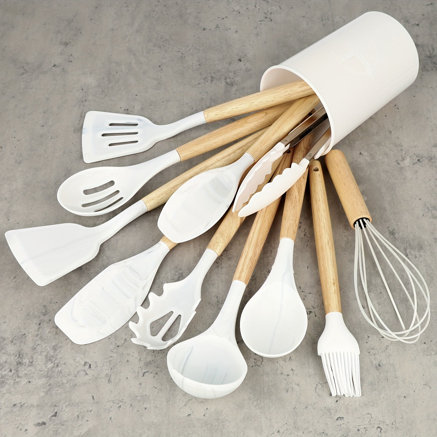 12-teiliges Premium Küchenhelfer-Set aus Edelstahl und Silikon