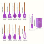 12-teiliges Premium Küchenhelfer-Set aus Edelstahl und Silikon