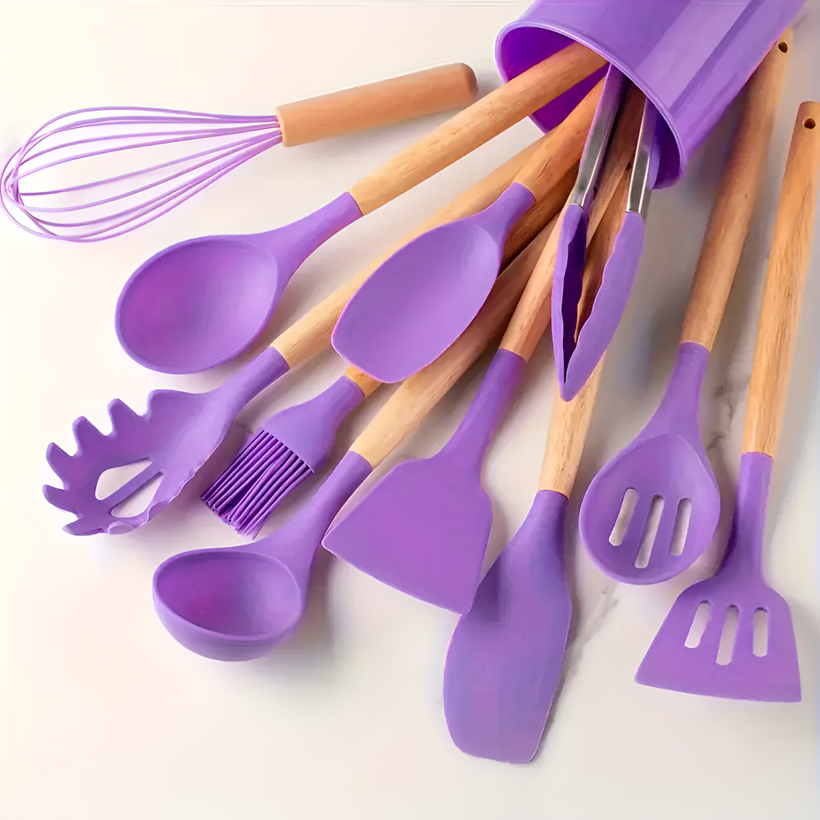 12-teiliges Premium Küchenhelfer-Set aus Edelstahl und Silikon