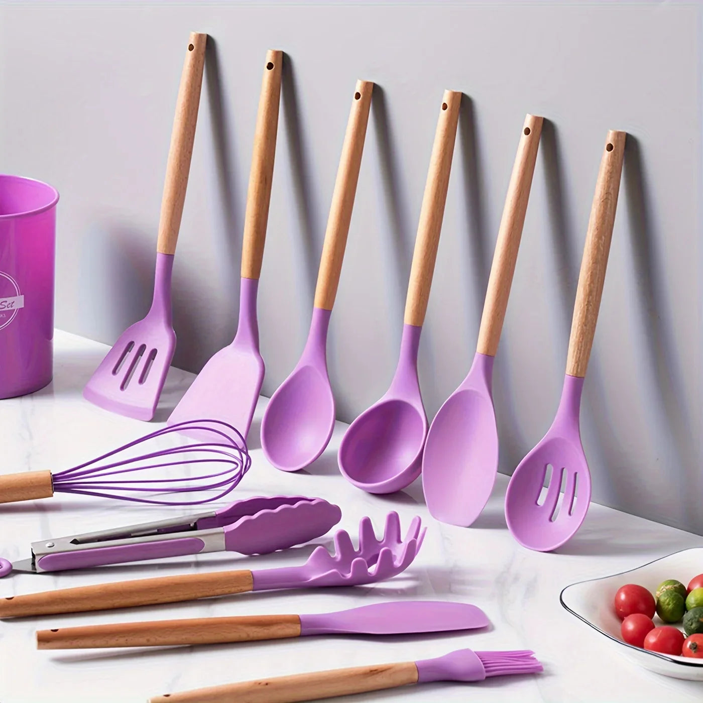 12-teiliges Premium Küchenhelfer-Set aus Edelstahl und Silikon