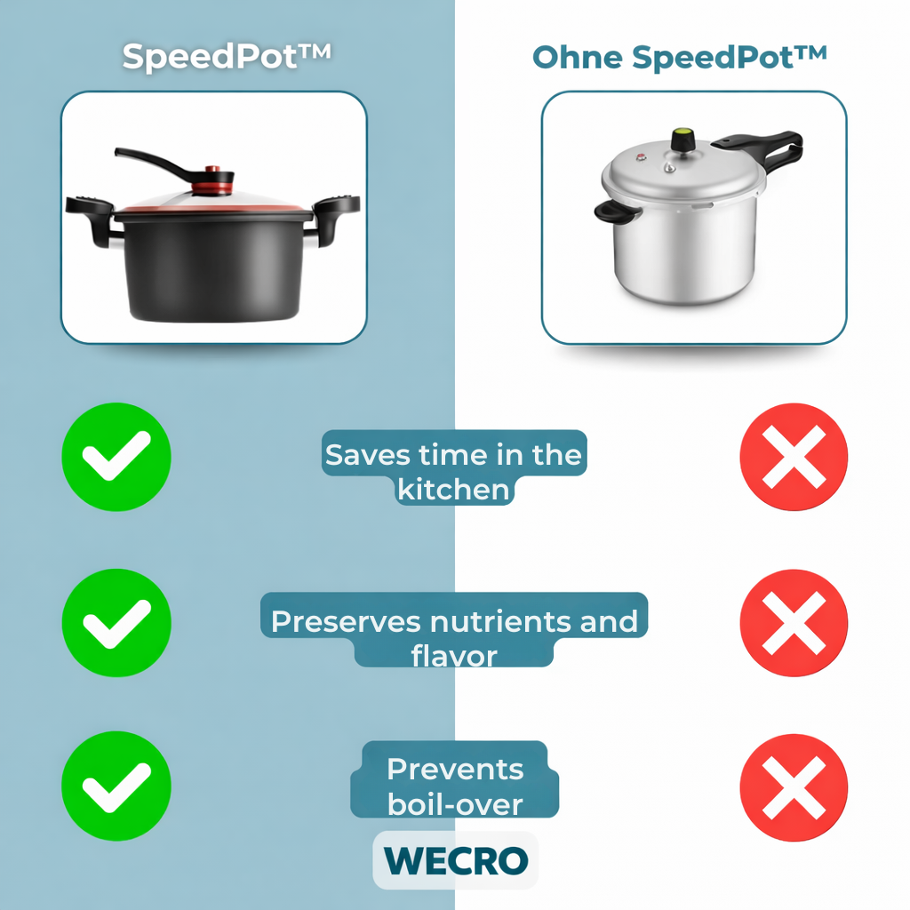 Schnellkochtopf | Effiziente Wärmeverteilung für gleichmäßiges Kochen