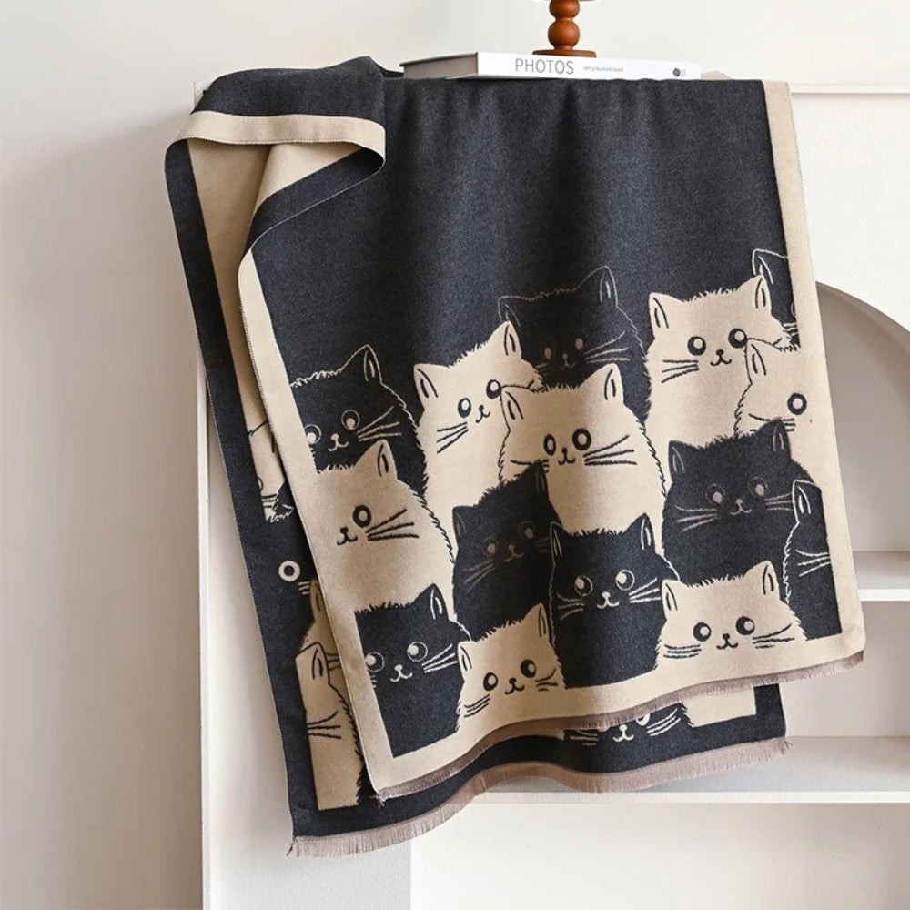 Stilvoller Katzen Winterschal für warme Tage
