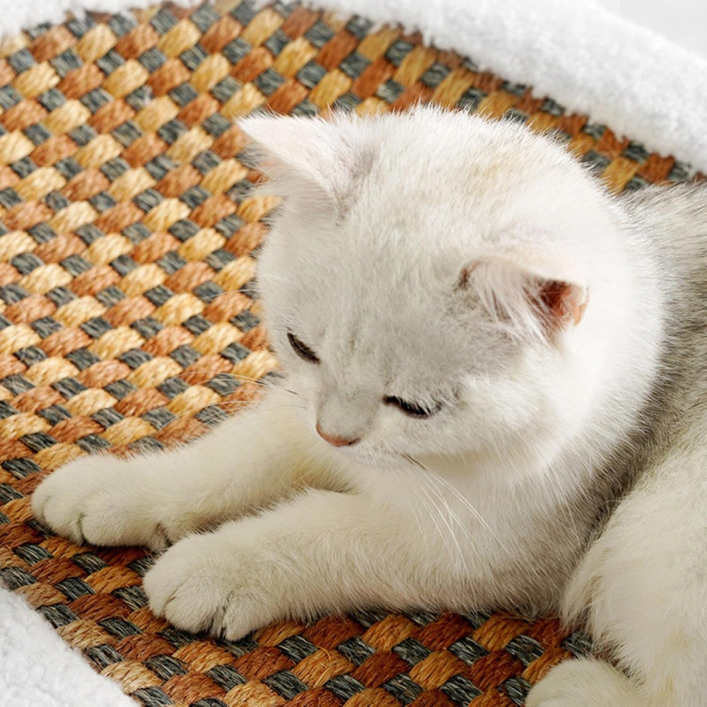 Katzenliege mit Integrierter Kratzfläche für Innenräume