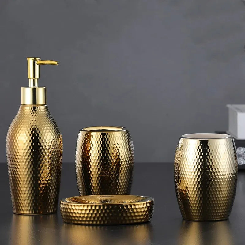 Stylish 5-Piece Ceramic Bathroom Accessory Set