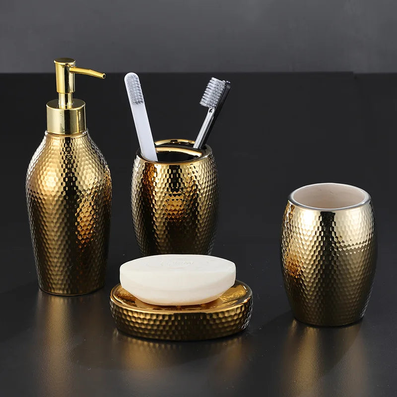 Stylish 5-Piece Ceramic Bathroom Accessory Set