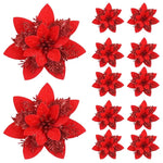Weihnachtsblumen – Luxus Kunstblumen in Rot, Pink und Gold für Festdekoration