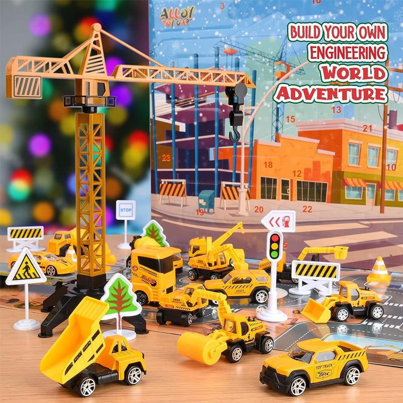 KidzConstruct - Advent Calendar with Construction Vehicles for Creative Minds