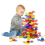 KidzWiz - Colorful Wooden Stacking Game for Kids: Learn and Have Fun