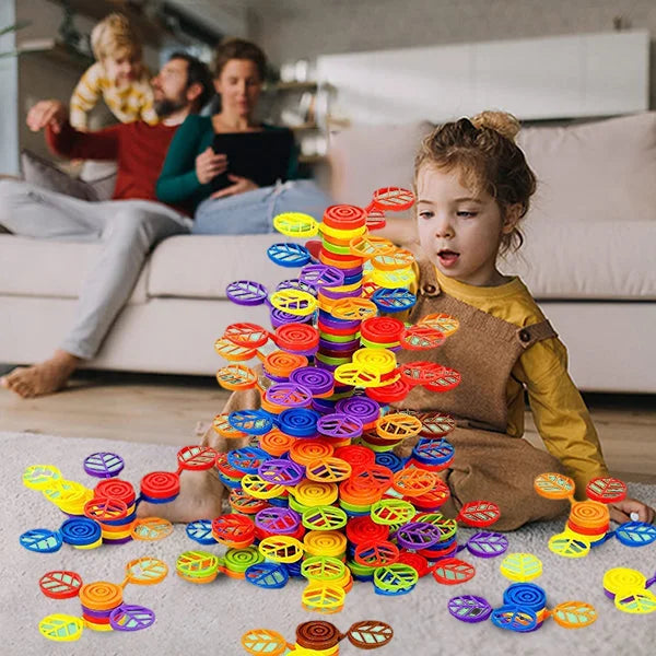 KidzWiz - Colorful Wooden Stacking Game for Kids: Learn and Have Fun