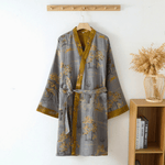 Leichter Kimono-Bademantel | Unisex Retro Stil | Atmungsaktiv & Bequem | Wellness Genuss